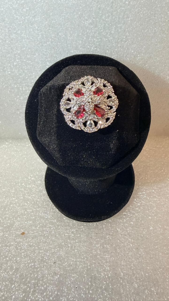  Ruby Royale Blossom  Earrings 2